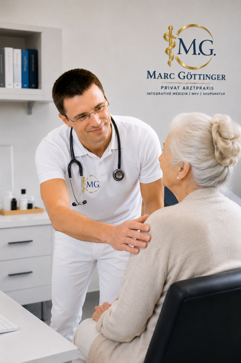 Physician in a clinical consultation setting